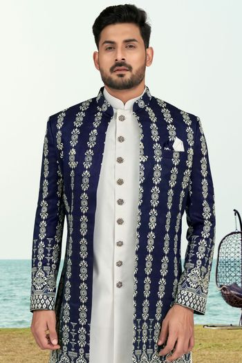 Banarasi Silk Stitched Sherwani KP04126212