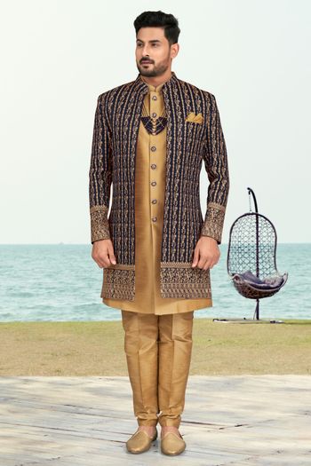 Banarasi Silk Stitched Sherwani KP04126214