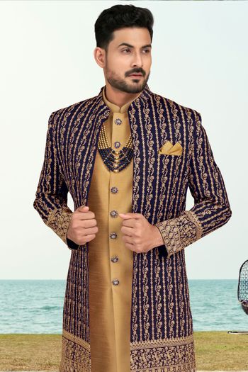 Banarasi Silk Stitched Sherwani KP04126214