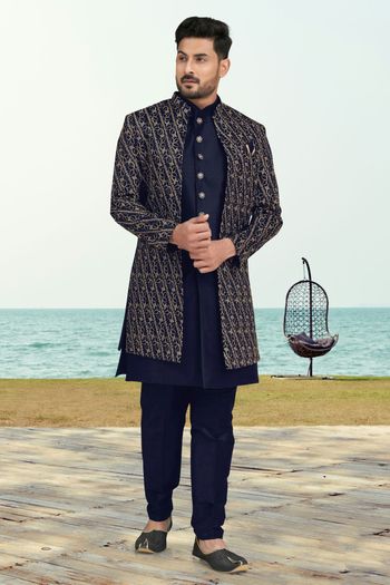 Banarasi Silk Stitched Sherwani KP04126216