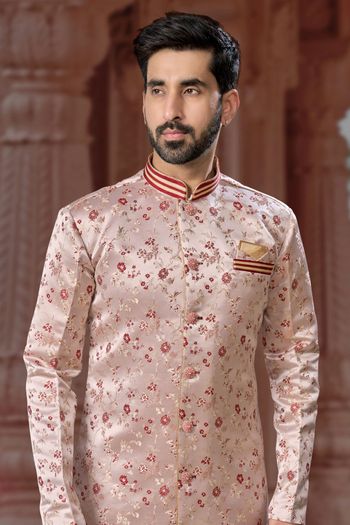 Banarasi Soft Jacquard Stitched Sherwani KP04126254