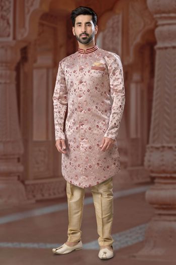 Banarasi Soft Jacquard Stitched Sherwani KP04126235