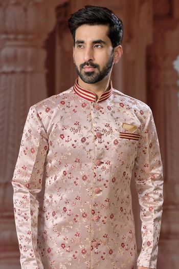 Banarasi Soft Jacquard Stitched Sherwani KP04126235