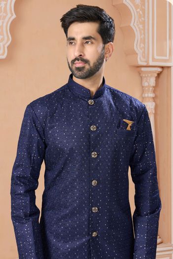 Banglori Silk Stitched Sherwani KP04126238