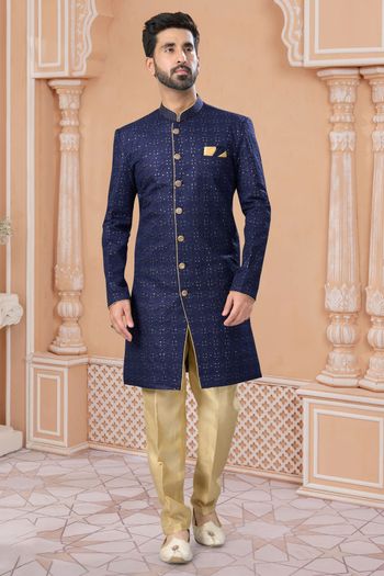 Banglori Silk Stitched Sherwani KP04126241