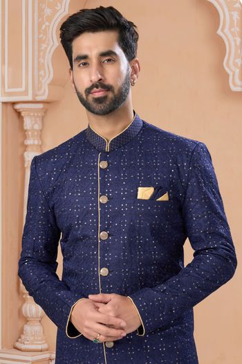 Banglori Silk Stitched Sherwani KP04126241