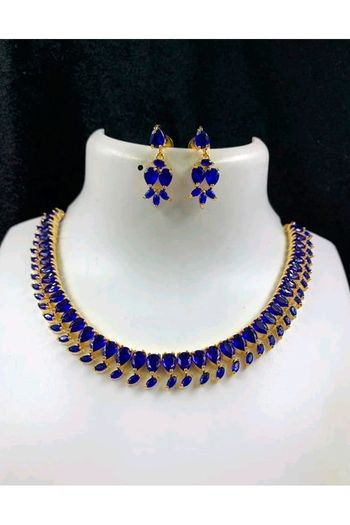 Brass Gold Plated Necklace Set NS05790008