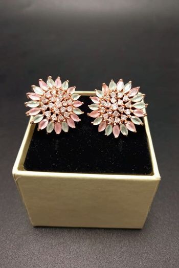 Brass Rose Gold Palted Earrings ER05790042