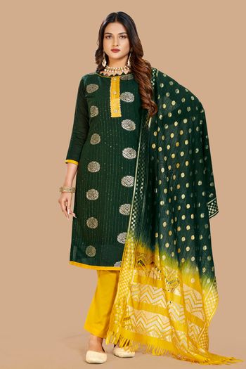 Cotton Jacquard Unstitched Straight Suit SM03231292