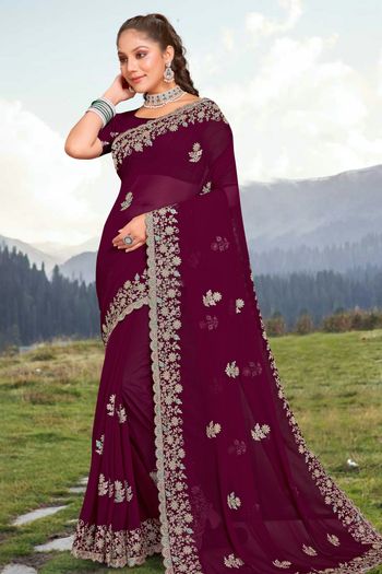 Georgette Designer Saree SR04690792