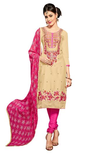 Glaze Cotton Unstitched Churidar Suit SM03230795