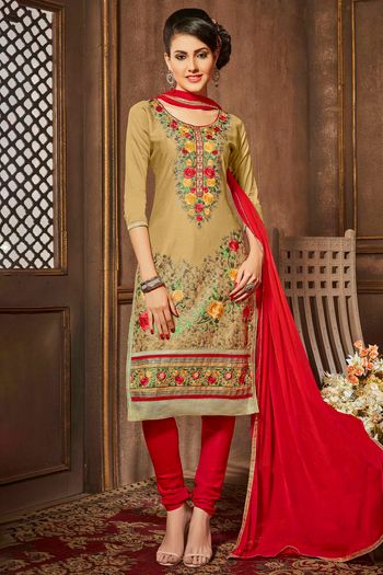 Glaze Cotton Unstitched Churidar Suit SM03230814