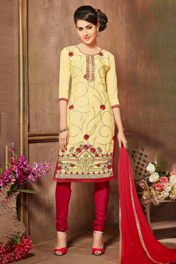 Glaze Cotton Unstitched Churidar Suit SM03230817