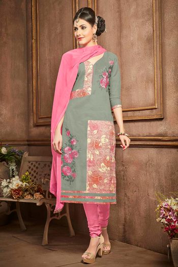 Glaze Cotton Unstitched Churidar Suit SM03230815