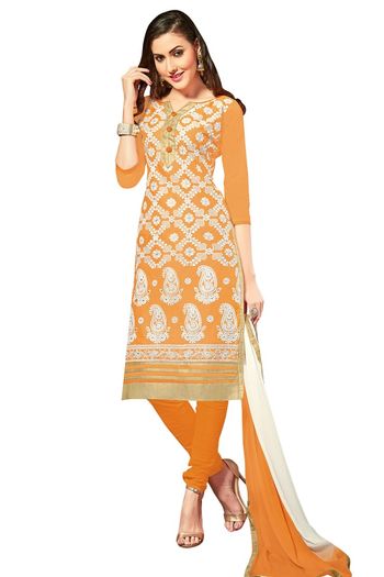 Glaze Cotton Unstitched Churidar Suit SM03230788