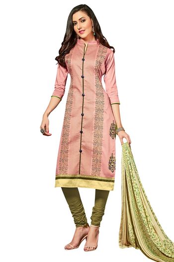 Glaze Cotton Unstitched Churidar Suit SM03230793