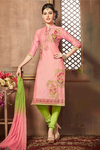 Glaze Cotton Unstitched Churidar Suit SM03230819