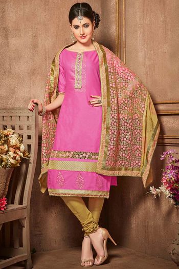 Glaze Cotton Unstitched Churidar Suit SM03230820