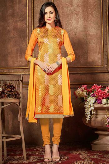 Glaze Cotton Unstitched Churidar Suit SM03230813