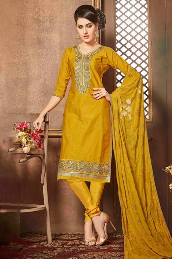 Glaze Cotton Unstitched Churidar Suit SM03230816