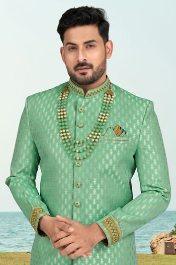 Jacquard Stitched Indo Western Sherwani KP04126177