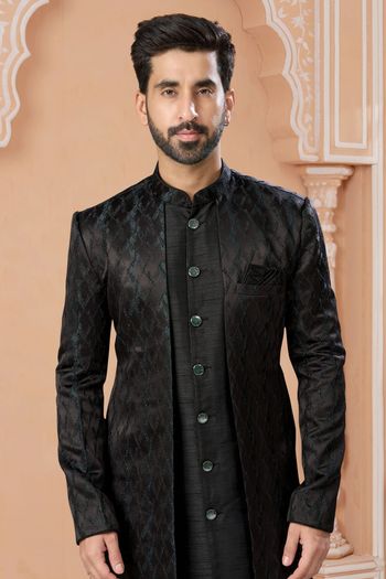 Jacquard Stitched Sherwani KP04126226