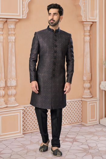 Jacquard Stitched Sherwani KP04126253