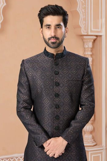 Jacquard Stitched Sherwani KP04126253