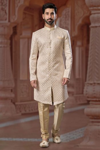 Jacquard Stitched Sherwani KP04126223