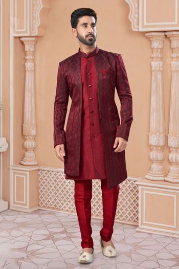 Jacquard Stitched Sherwani KP04126228