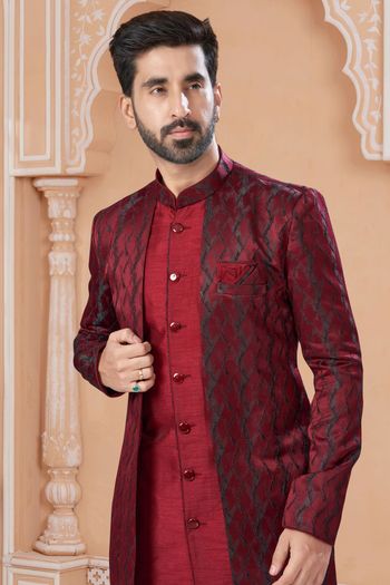 Jacquard Stitched Sherwani KP04126228