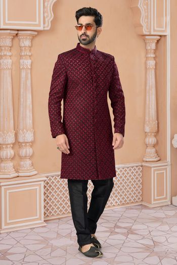 Jacquard Stitched Sherwani KP04126247