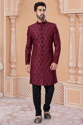 Jacquard Stitched Sherwani KP04126251