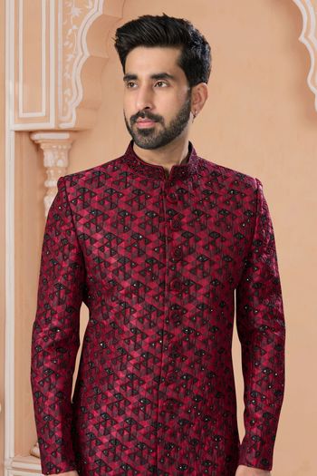 Jacquard Stitched Sherwani KP04126251