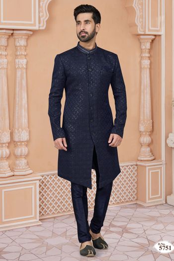 Jacquard Stitched Sherwani KP04126218