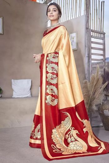 Khadi Silk Casual Wear Printed Saree SR05170452