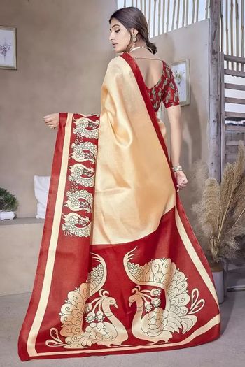 Khadi Silk Casual Wear Printed Saree SR05170452