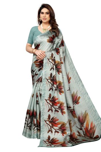 Khadi Silk Casual Wear Printed Saree SR05170472