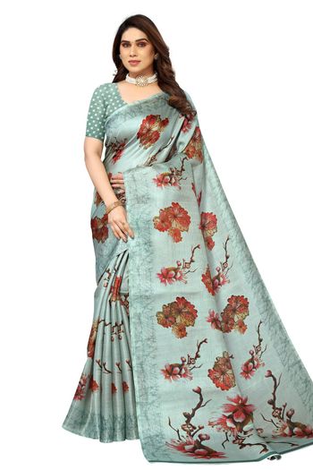 Khadi Silk Casual Wear Printed Saree SR05170474