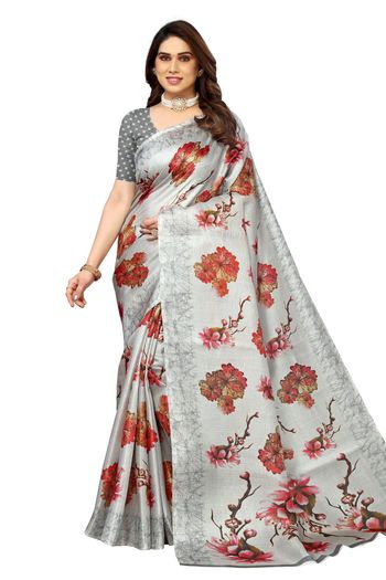 Khadi Silk Casual Wear Printed Saree SR05170477