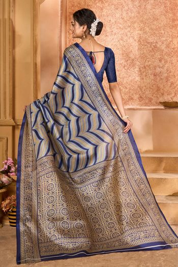 Khadi Silk Casual Wear Printed Saree SR05170479