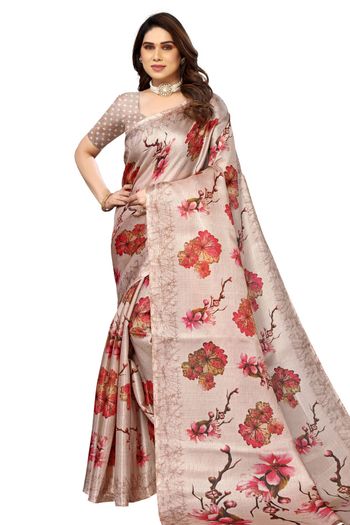 Khadi Silk Casual Wear Printed Saree SR05170476