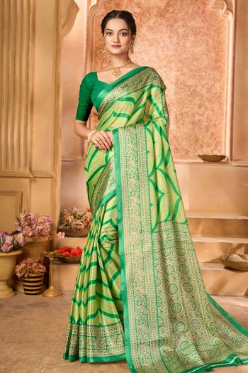 Khadi Silk Casual Wear Printed Saree SR05170480