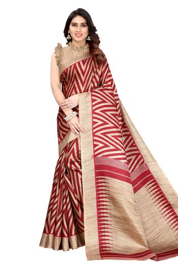 Khadi Silk Casual Wear Printed Saree SR05170471