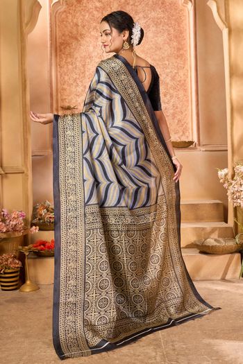 Khadi Silk Casual Wear Printed Saree SR05170478