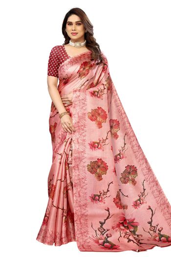 Khadi Silk Casual Wear Printed Saree SR05170475