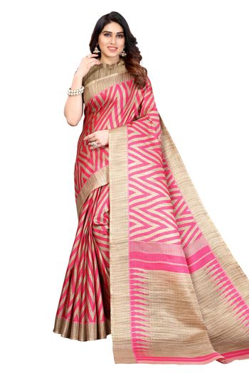 Khadi Silk Casual Wear Printed Saree SR05170470