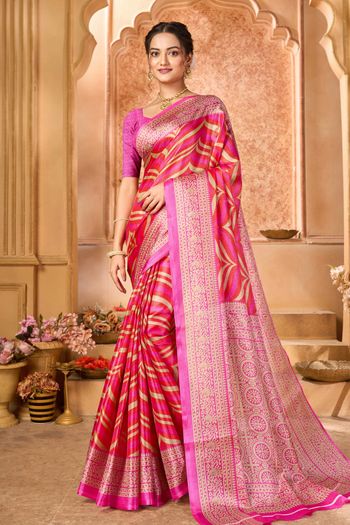 Khadi Silk Casual Wear Printed Saree SR05170481