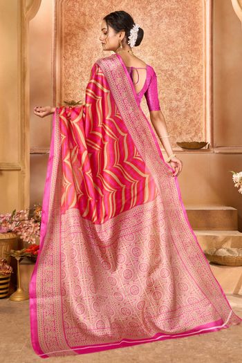 Khadi Silk Casual Wear Printed Saree SR05170481