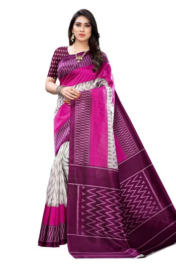 Khadi Silk Casual Wear Printed Saree SR05170460